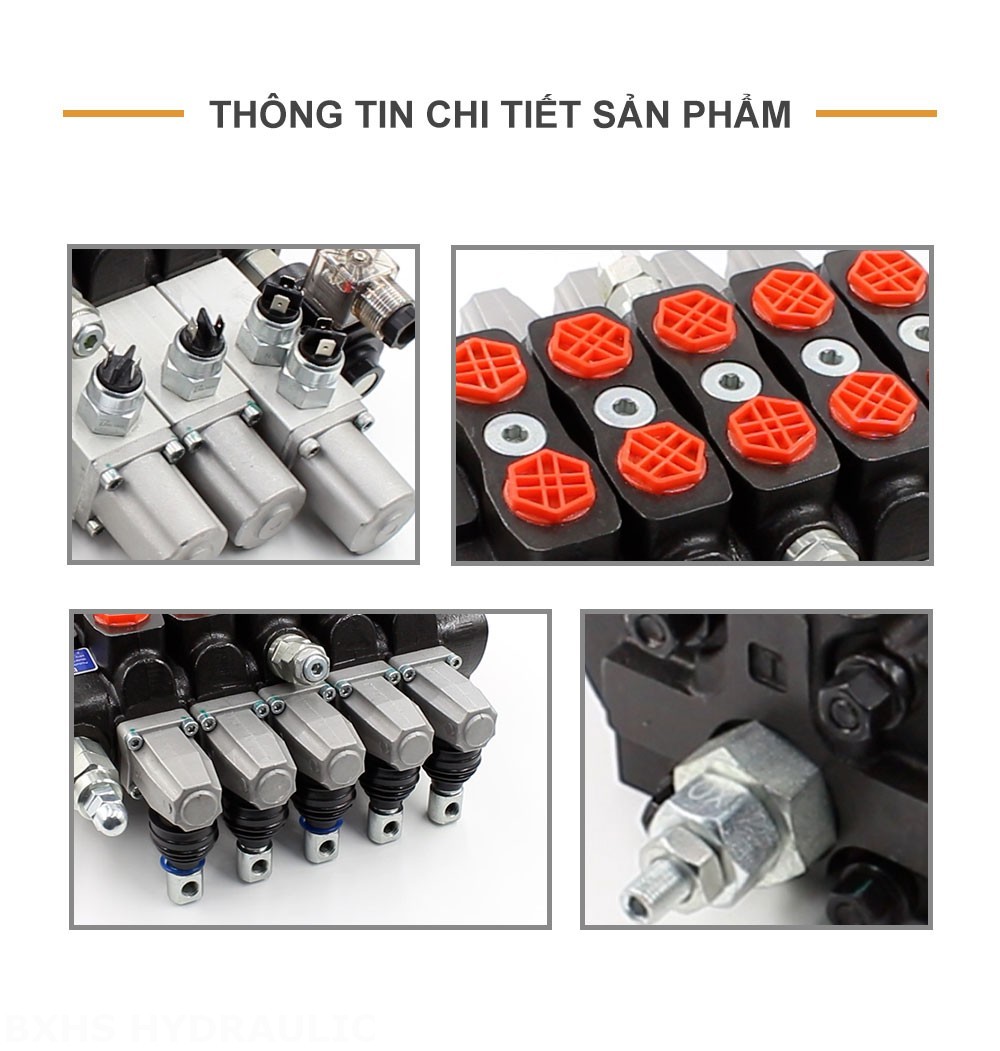 SD8 Điều khiển thủ công Xy lanh 5 Van định hướng phân đoạn